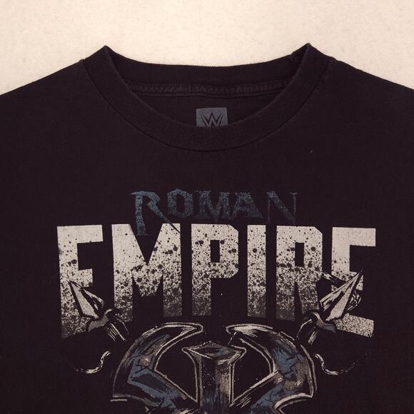 WWE Roman Empire Graphic Short Sleeve Crew Neck T Shirt Mens Size M Black - Picture 1 of 10